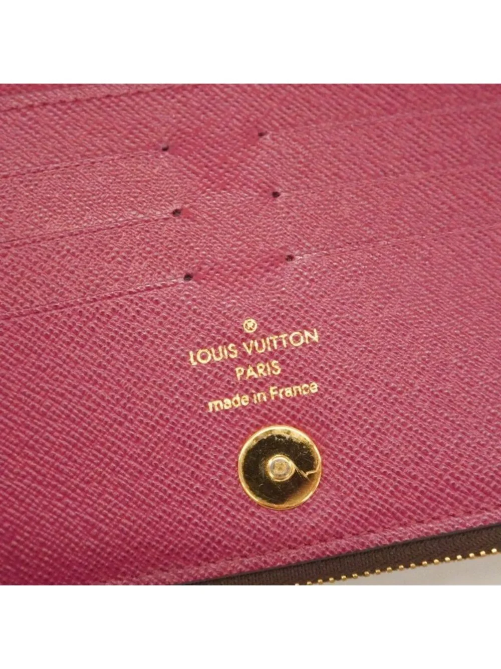 Louis Vuitton Wallet Monogram Portefeuille Adele Brown Fuchsia
